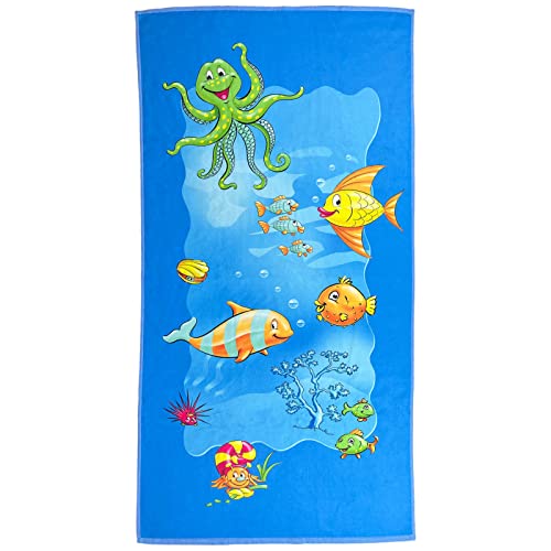 ESPiCO Strandlaken Badetuch Strandtuch Unterwasser Meer Fische Krake Muschel Seeigel Weltmeer 75 cm x 150cm von ESPiCO
