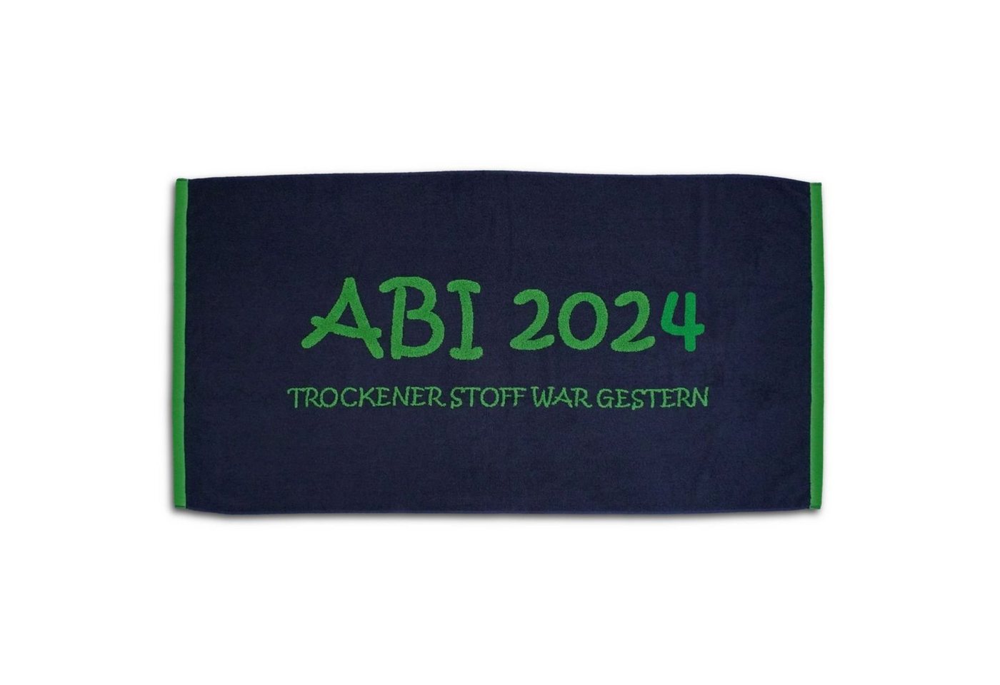 ESPiCO Strandtuch Strandlaken ABI 2024 Marine Neon, Walkfrottier (1-St), Abituch, Abilaken, Strandbadetuch, Geschenk von ESPiCO