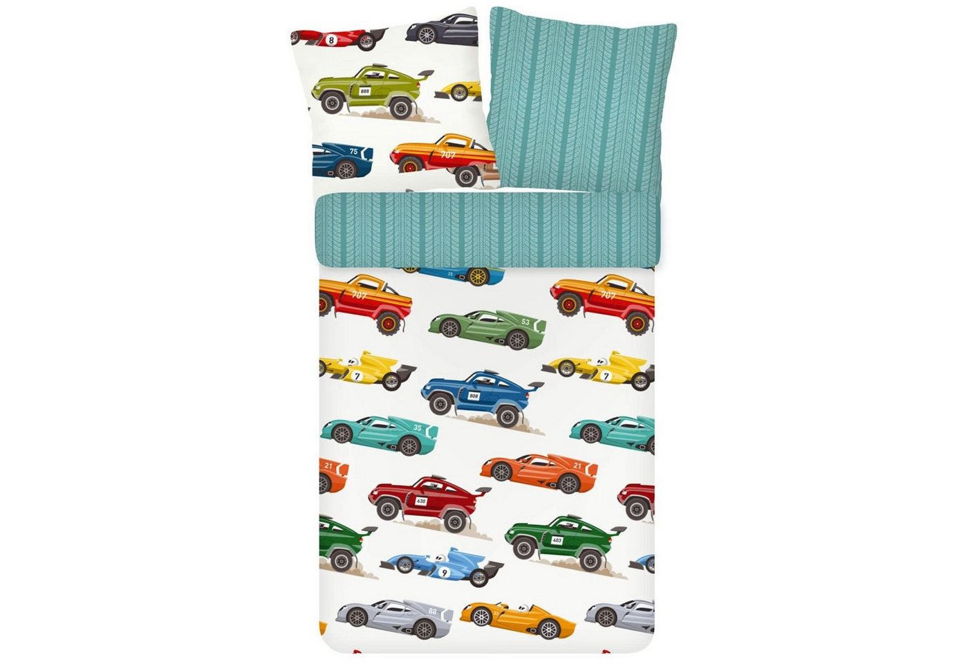 Kinderbettwäsche Rennauto Trendy Bedding, ESPiCO, Renforcé, 2 teilig, Formel-1, SUV, Pick-Up von ESPiCO