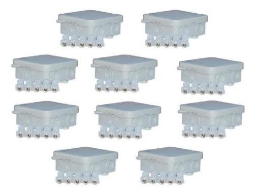 10 x IP44 Wasserdicht 65 x 65 x 30 mm Abzweigdosen Outdoor Anschluss Boxen von ESR