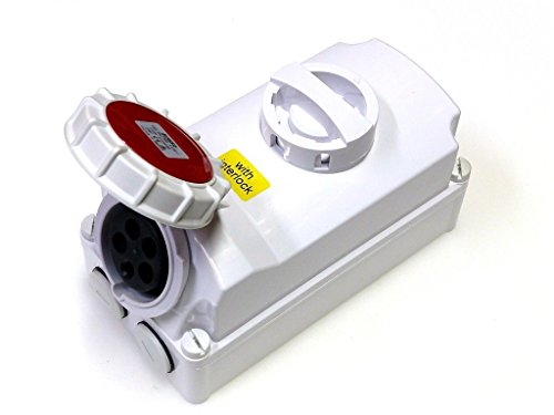 16 Amp Schalter Interlock 5 Pin Buchse 380 V – 415 V IP67 3P + N + E Wasserdicht Rot Triple Phase verriegelt Stecker 16 A 16 Amp Schalter Interlock 5 Pin Buchse 380 V – 415 V IP67 3P + N + E Wasserdicht Rot Triple Phase verriegelt Stecker 16 A von ESR