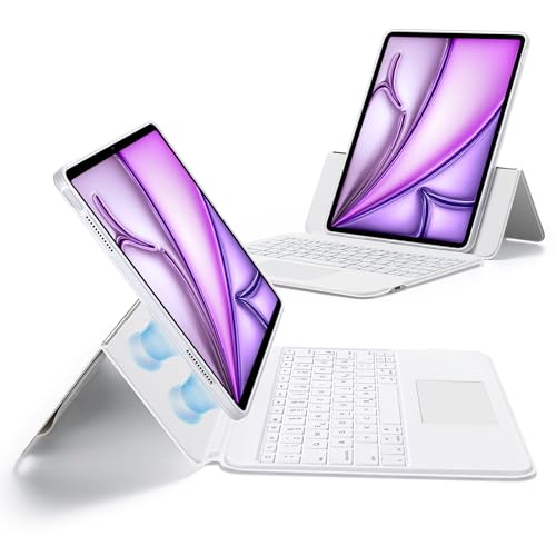 ESR für iPad Air 13 Zoll (M3/M2, 2025/2024) Tastatur Hülle mit Trackpad, Magnetisch Abnehmbare Tastatur mit Hintergrundbeleuchteten Tasten, Hoch-/Querformat, Weiß ESR für iPad Air 13 Zoll (M3/M2, 2025/2024) Tastatur Hülle mit Trackpad, Magnetisch Abnehmbare Tastatur mit Hintergrundbeleuchteten Tasten, Hoch-/Querformat, Weiß von ESR