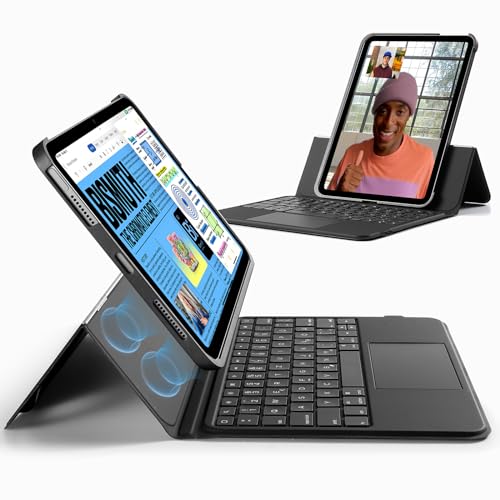 ESR für iPad 10 Gen (10,9 Zoll) 2022, Tastatur Hülle mit Trackpad, magnetisch abnehmbare Tastatur mit hintergrundbeleuchteten Tasten, vollständig Verstellbarer Ständer im Hoch-/Querformat, Schwarz von ESR