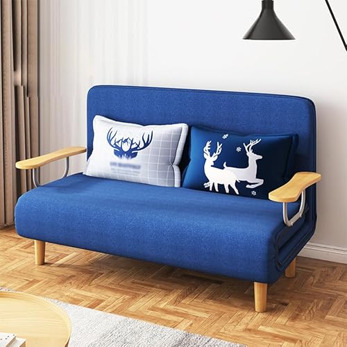 ESRADA 3-in-1 umwandelbarer Schlafsofa mit Kissen, zusammenklappbar, vielseitig, gepolsterter Sessel, verstellbarer Freizeit-Chaise für Zuhause, Büro, A-120 cm von ESRADA
