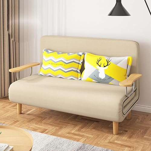 ESRADA 3-in-1 umwandelbarer Schlafsofa mit Kissen, zusammenklappbar, vielseitig, gepolsterter Sessel, verstellbarer Freizeit-Chaise für Zuhause, Büro, B-120 cm von ESRADA