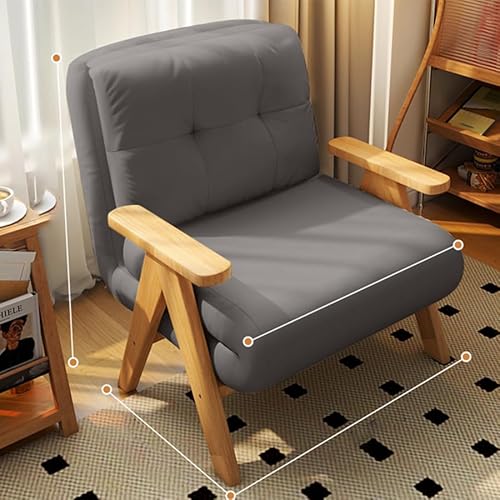 ESRADA Klappbares Schlafsofa, umwandelbares Einzel-Sofa, Stuhlbett mit 5 Positionen verstellbarer Rückenlehne, gepolsterter Sitz, Lounge-Couch für Wohnzimmer ESRADA Klappbares Schlafsofa, umwandelbares Einzel-Sofa, Stuhlbett mit 5 Positionen verstellbarer Rückenlehne, gepolsterter Sitz, Lounge-Couch für Wohnzimmer von ESRADA