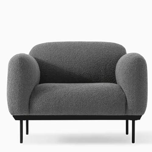 ESRADA Nordic Lamb Samt-Wohnzimmer-Sofa – schlicht, modern, hell, luxuriös, cremefarben, Designer-Stuhl, dunkelgrau, individuell von ESRADA