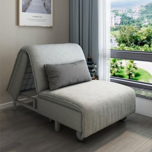 Klappbares Schlafsofa, umwandelbarer Stuhl, faltbarer Schaumstoffschläfer für Wohnzimmer, Wohnheim, Gästezimmer, Zuhause, Büro, Wohnung, Obergeschoss, Loft grau, 1 m von ESRADA