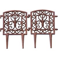 Esschert Design - Beetzaun-Element Antikstil Braun mit Haken 20 x 28 cm - Gusseisen von ESSCHERT DESIGN