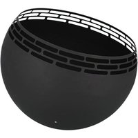 Feuerstelle Kugel Streifen Schwarz Esschert Design von FANCY FLAMES