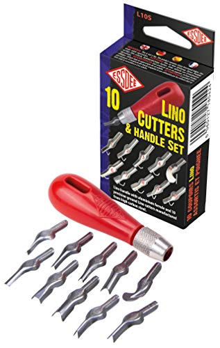 ESSDEE L10 Lino Cutter Set, Metall, Schwarz, 2, 5 x 6, 5 x 12, 5 cm von ESSDEE