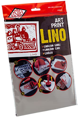 ESSDEE Linoleum-Kunstdruck Bastelset (305 x 203 x 3,2 mm), 2 Stück von ESSDEE