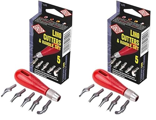 Essdee Lino Cutter Set, Plastik, Schwarz, 6, 7 x 2, 5 x 12, 7 cm (Packung mit 2) von ESSDEE