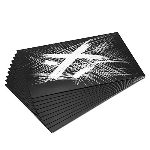 Essdee Scraperboard Schwarz beschichtet weiß: 152x101mm-Packung mit 10 Blatt von ESSDEE