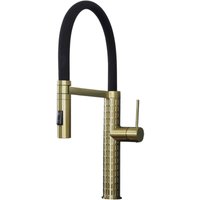 Architek Spültischmischer mit beweglicher Handbrause Gold gebürstet - Essebagno Architek Spültischmischer mit beweglicher Handbrause Gold gebürstet - Essebagno von ESSEBAGNO