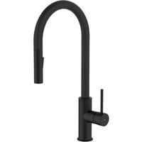 Essebagno Foga Spültischmischer mit ausziehbarer Handbrause mattschwarz von ESSEBAGNO