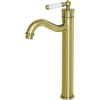 Leeds retro Waschtischarmatur hoch, gebürstetes Gold - Or - Essebagno von ESSEBAGNO