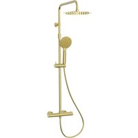 Luisa Thermostat-Duschsäule gebürstetes Gold - Or - Essebagno von ESSEBAGNO