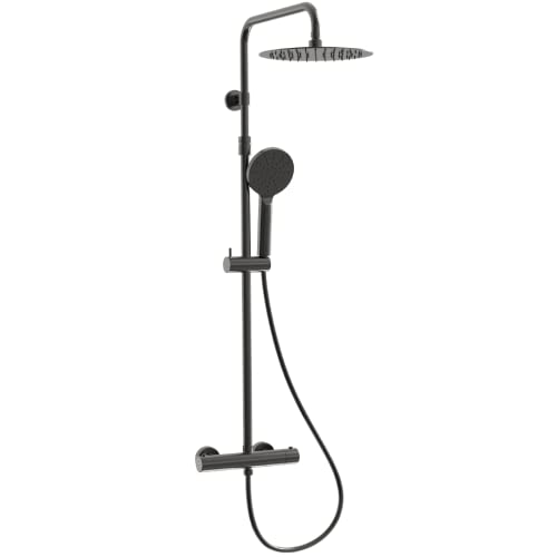 Essebagno Luisa Thermostat-Duschsäule grau gun metal von ESSEBAGNO