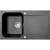 Lisse reversible Spüle 1 Becken 1 Abtropfbecken aus schwarzem Kunstharz - Essebagno Lisse reversible Spüle 1 Becken 1 Abtropfbecken aus schwarzem Kunstharz - Essebagno von ESSEBAGNO