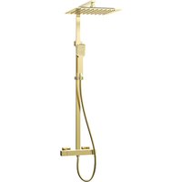 Essebagno - Quartos 300 Duschsäule in gebürstetem Gold mit Thermostat Essebagno - Quartos 300 Duschsäule in gebürstetem Gold mit Thermostat von ESSEBAGNO
