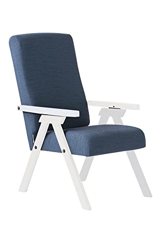 ESSEGI SRL Flamme Sessel, Buche, Blau lackiert Weiß, Large von ESSEGI SRL