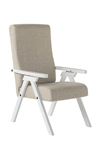 ESSEGI Sessel aus Holz Fiammta SRL Relax neigbar lackiert weiß Stoff Seil abnehmbar ESSEGI Sessel aus Holz Fiammta SRL Relax neigbar lackiert weiß Stoff Seil abnehmbar von ESSEGI