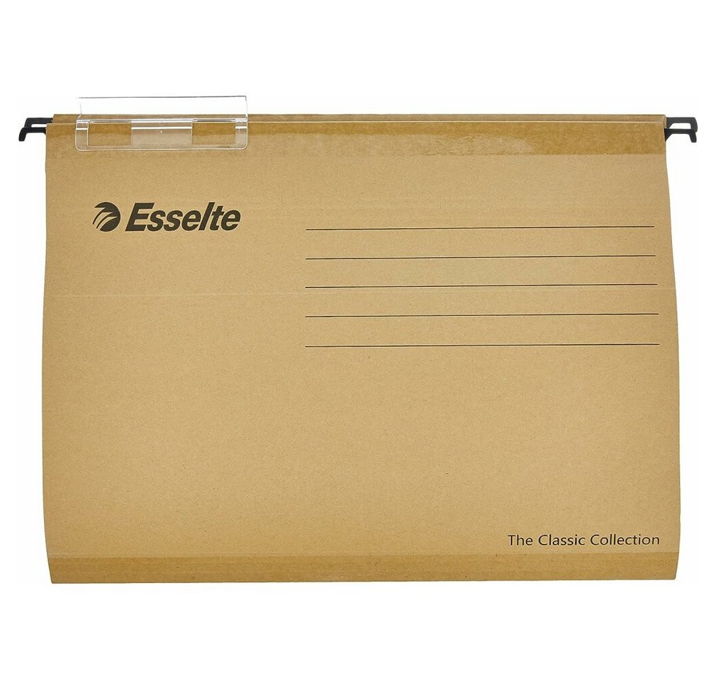ESSELTE Papierscheren Hängemappe Classic Betrachter Durchsichtig Braun A4 von ESSELTE