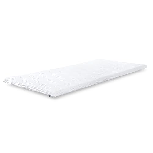 ESSENCE SLEEP Matratzentopper; 90x200x5 cm, elastisch, druckentlastend, atmungsaktiv und feuchtigkeitsregulierend, hautfreundliches Aircell-Gewebe, 100% Polyester, Abnehmbarer Reisverschluss XIA von ESSENCE SLEEP