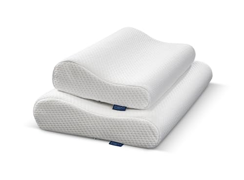 ESSENCE SLEEP Nackenstützkissen | Memory-Schaum Kopfkissen | Waschbarer Bezug | Aircell Technologie | Atmungsaktiv | Öko-Tex Zertifiziert (50 x 30 cm) von ESSENCE SLEEP