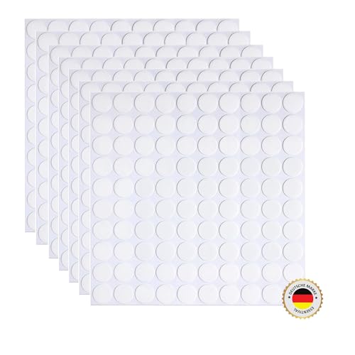 ESSENTIVAL® 700 hochwertige Doppelseitige Klebe Punkte 10mm, Transparente Runde Aufkleber, Abnehmbare Klebepaste, Aufkleber für Ballon, Festival-Dekoration, DIY Basteln, Papier, Glas Metall, Glue Dots von ESSENTIVAL
