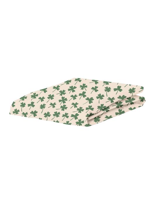 ESSENZA&CO Clover Lover Sand Spannbettlaken 140 x 200 cm von ESSENZA&CO