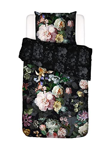 ESSENZA Bettwäsche Fleur Festive Blooming Black 135x200 + 1x 80x80 cm von ESSENZA