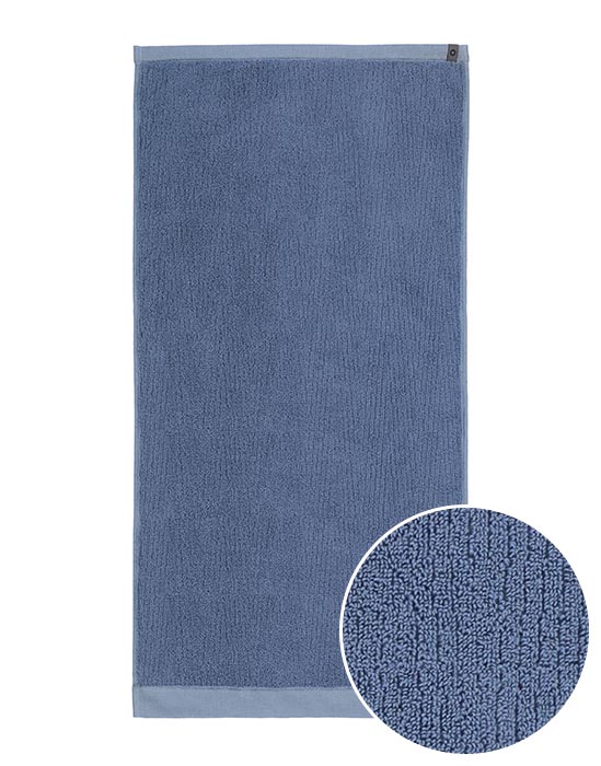 ESSENZA Connect Organic Lines Blau Handtuch 50 x 100 cm von ESSENZA