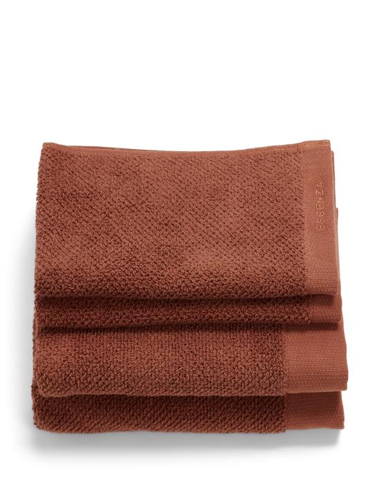ESSENZA Connect Organic Uni Warm Braun Handtuch Set 50 x 100 cm + 30 x 50 cm set von ESSENZA