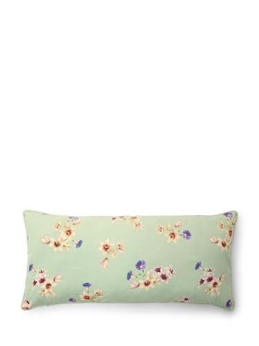ESSENZA Dekokissen Fiora Subtle Green, 40x90 cm - 100% Polyester (recycelt) - Blumen von ESSENZA