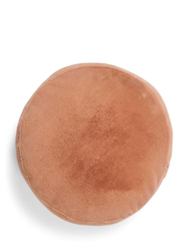 ESSENZA Dekokissen Mads Furry Bright Terra, Ø 45 cm - 100% Polyester - Uni von ESSENZA