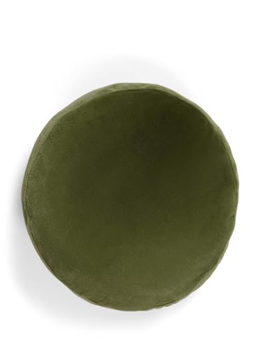 ESSENZA Dekokissen Mads Furry Moss, Ø 45 cm - 100% Polyester - Uni von ESSENZA