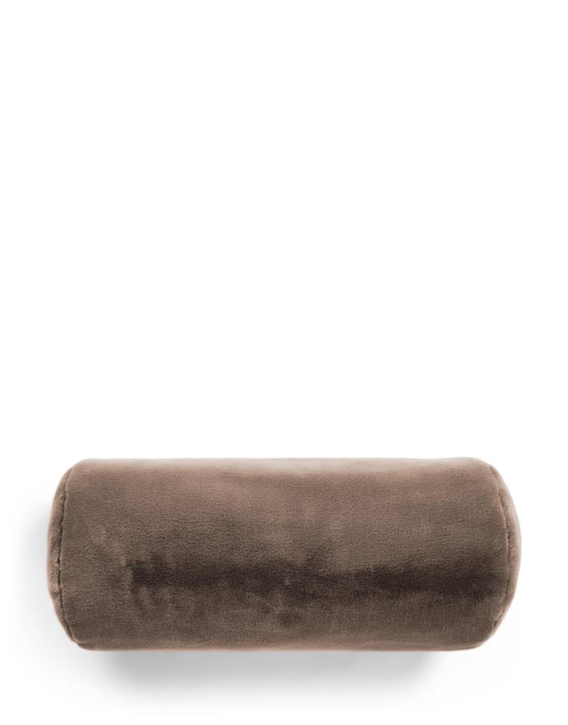 ESSENZA Furry Taupe Nackenrolle 22 x 50 cm von ESSENZA