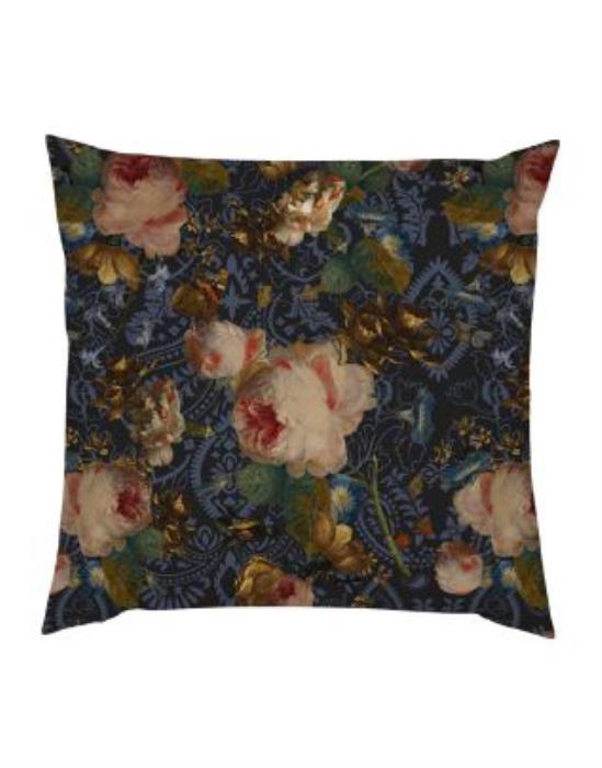 ESSENZA Gallery of Roses Nightblue Dekokissen 50 x 50 cm von ESSENZA