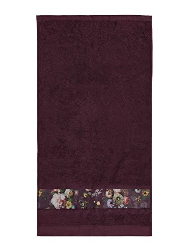 ESSENZA Handtuch Fleur Plum, 60x110 cm - 97% Baumwolle, 3% Polyester - Blumen Pfingstrosen Tulpen von ESSENZA