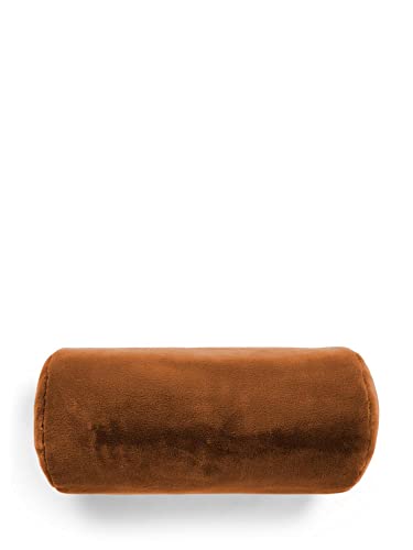 ESSENZA Nackenrolle Furry Leather Brown 22x50 cm von ESSENZA
