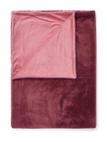 ESSENZA Plaid Furry Mauve, 150x200 cm - 100% Polyester - Uni von ESSENZA