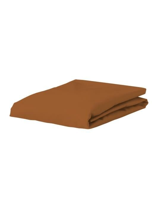 ESSENZA Satin Leather Brown Spannbettlaken 80 x 200 cm von ESSENZA