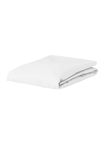 ESSENZA Spannbettlaken Premium Percale Weiß, 80x200 cm - 100% Baumwollpercale 200TC - Uni von ESSENZA