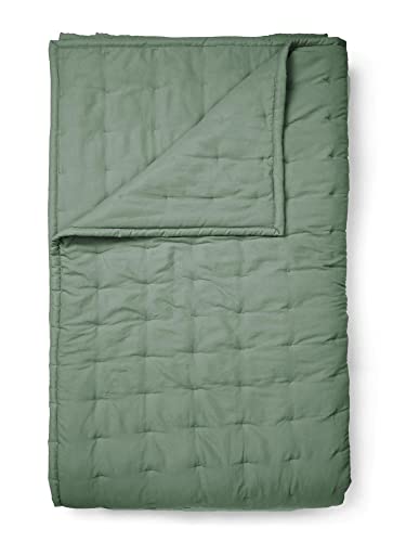 ESSENZA Tagesdecke Ruth Lorbeergrün, 220x265 cm - 70% Polyester (recycelt), 30% Polyester - Uni von ESSENZA