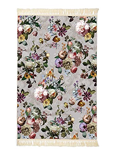 ESSENZA Teppich Fleur Grau, 60x90 cm - 60% Polyester, 30% thermoplastischesPolyurethan, 10% Baumwolle - Blumen Pfingstrosen Tulpen ESSENZA Teppich Fleur Grau, 60x90 cm - 60% Polyester, 30% thermoplastischesPolyurethan, 10% Baumwolle - Blumen Pfingstrosen Tulpen von ESSENZA