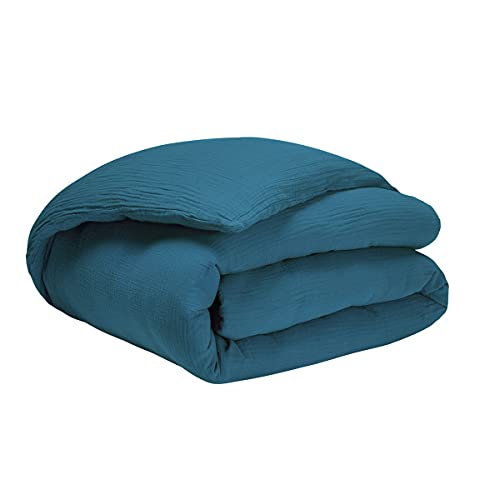 Bettbezug, einfarbig, aus gewaschener Baumwolle, Tendresse von ESSIX