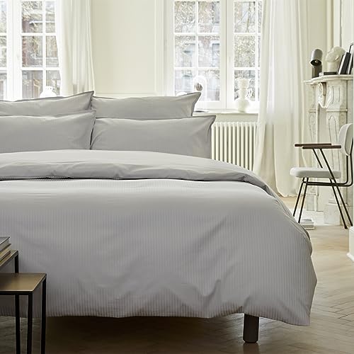 Essix Grand Hotel Baumwoll-Satin-Bettbezug, Silber, 200 x 200 cm von ESSIX