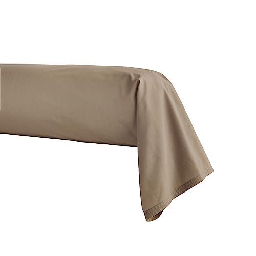 ESSIX Bezug für Nackenrolle aus Baumwollperkal, Taupe, 43 x 190 cm von ESSIX